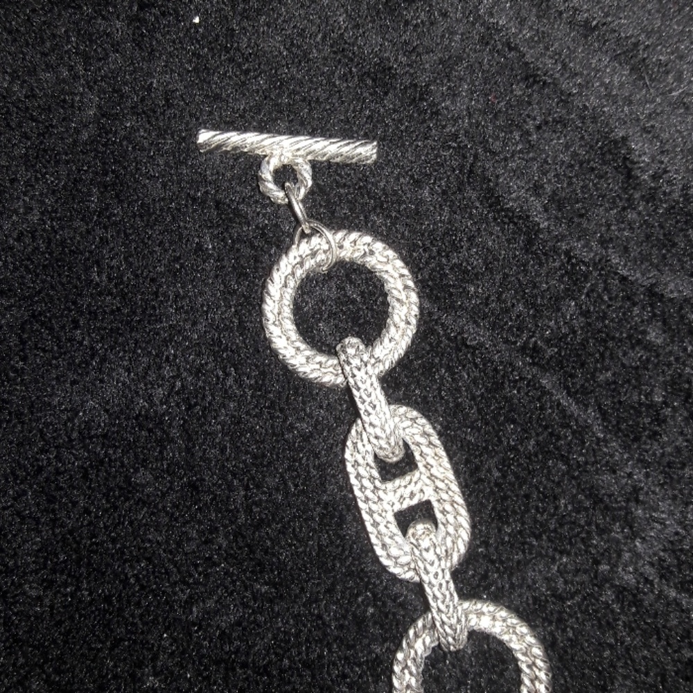 Fab Silver "Rope" Bracelet - Picture 4 of 5